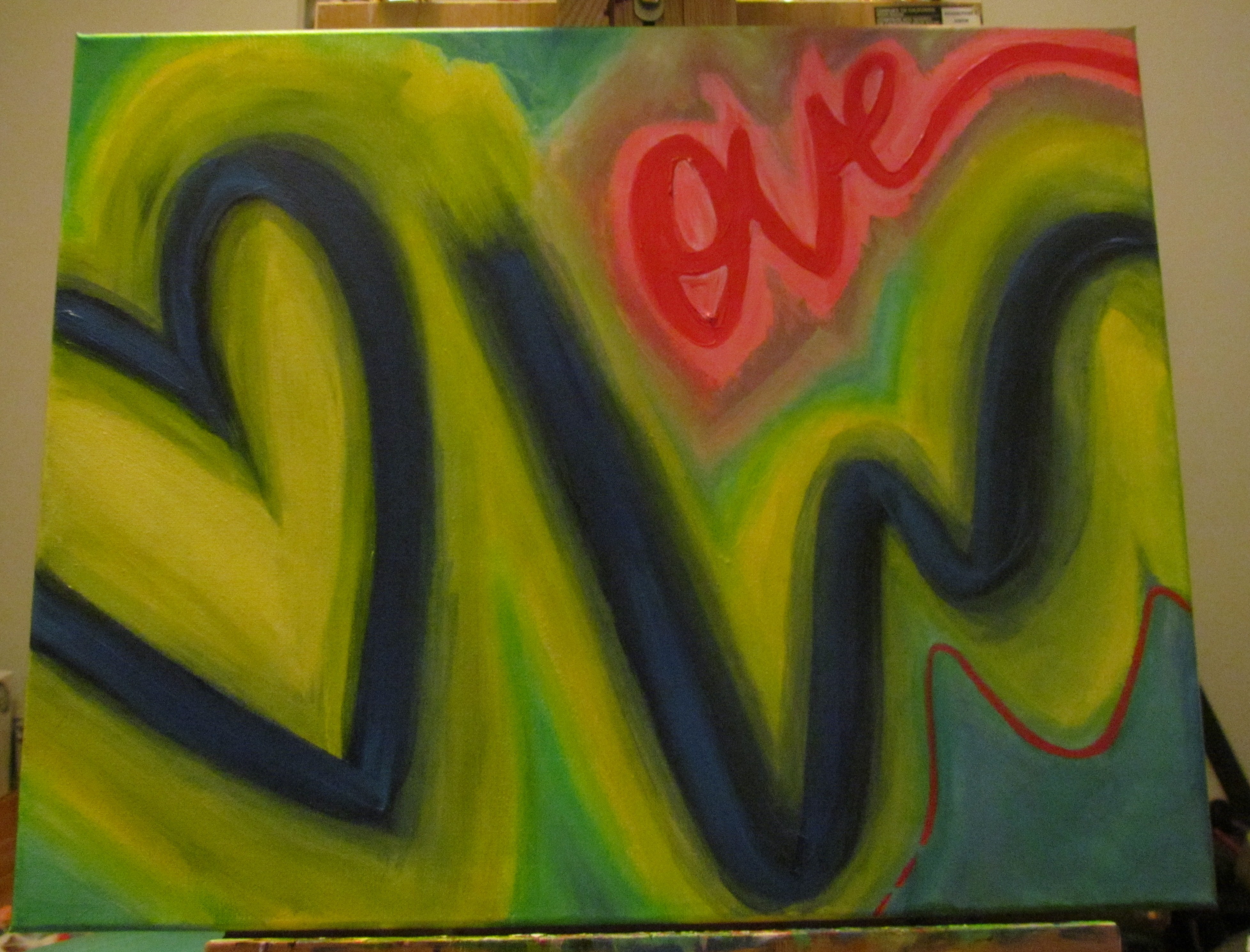 3911x2978 Heart Love. - Abstract Painting Of Love
