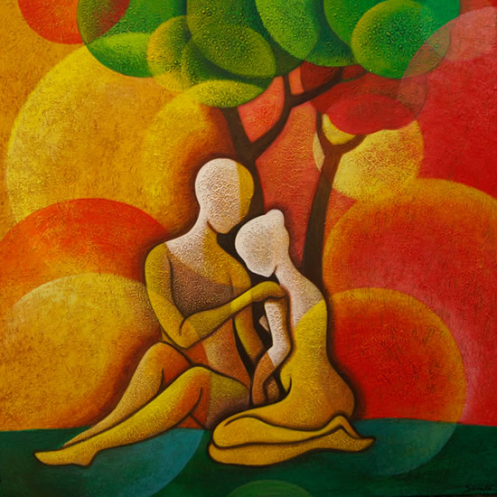 550x550 Love - Abstract Painting Of Love