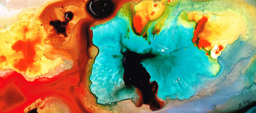 900x399 Love And Approval Painting By Sharon Cummings - Abstract Painting Of Love