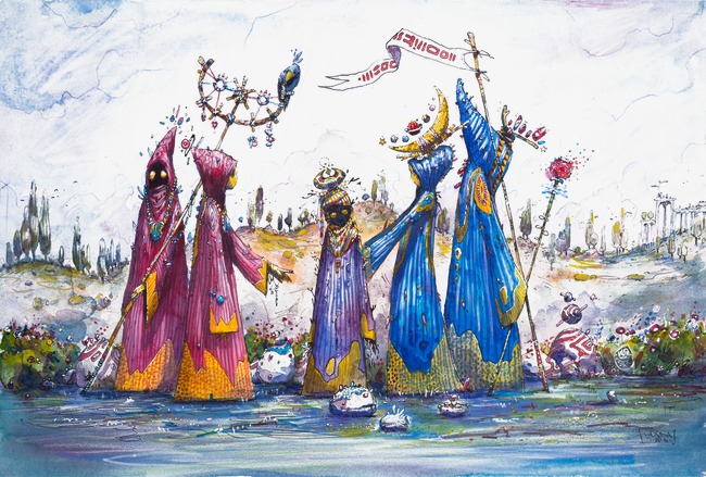 650x439 People Abstract Pattern, Painted Patterns, Creative Illustration - Abstract Painting Patterns