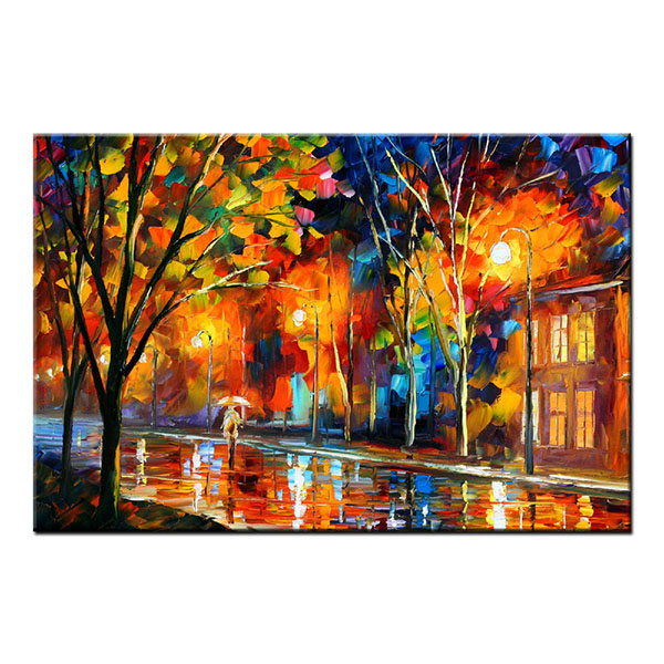 600x600 Framed Canvas Print Wall Decor Couple In Rain Wall Art Canvas - Abstract Painting Prints
