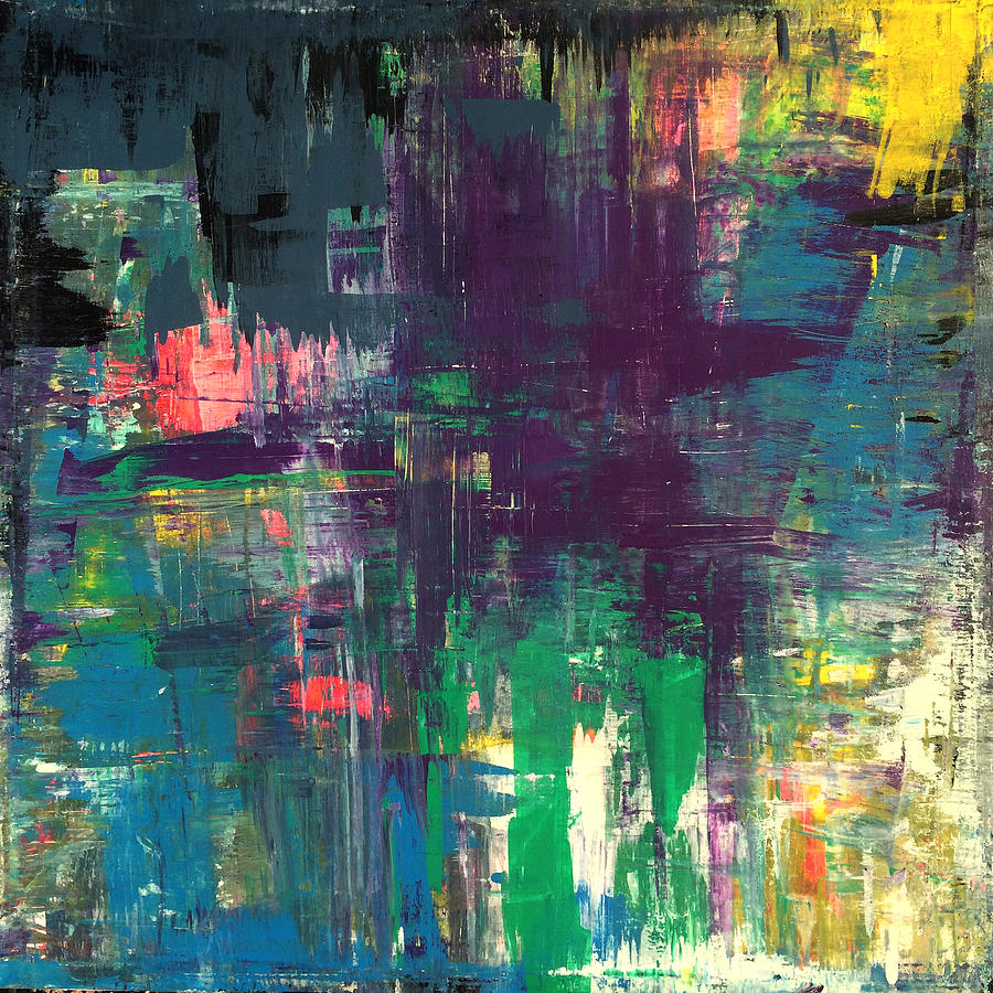 900x900 Seize The Day 48x48 Print Abstract Painting Modern Art Original - Abstract Painting Prints