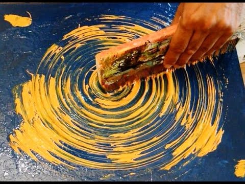 480x360 Abstract Art Blue Amp Orange Circle Techniques - Abstract Painting With Circles