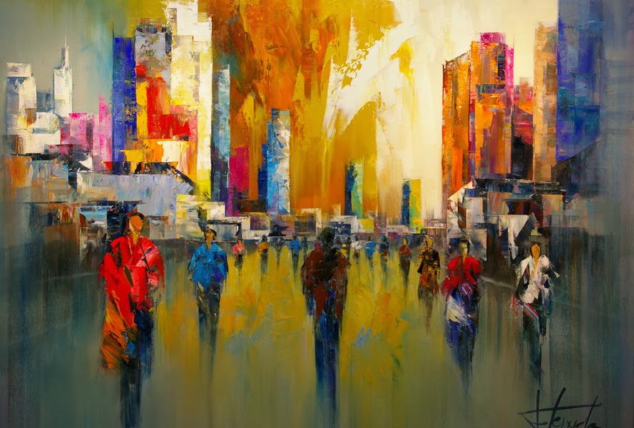 889x600 Josep Teixido, 1956 Abstract Palette Knife Painter Tutt'Art - Abstract Palette Knife Painting