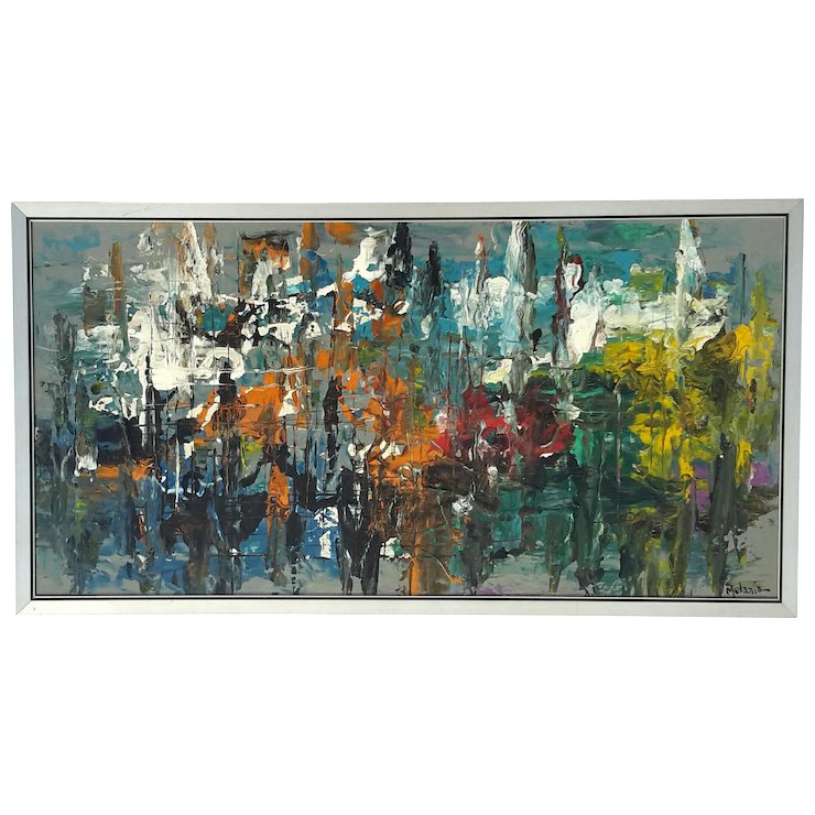 740x740 Original Signed Melania Abstract Palette Knife Painting Stephen - Abstract Palette Knife Painting