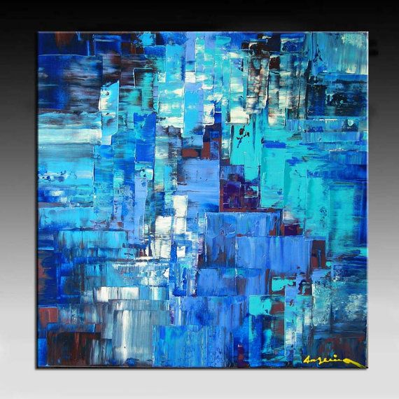 570x570 Abstract Painting, Huge Original Deep Artist Canvas Contemporary - Abstract Palette Knife Painting