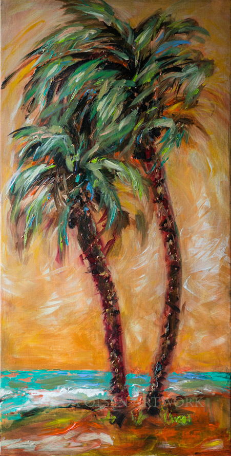 451x888 Palms Page 3 - Abstract Palm Tree Painting