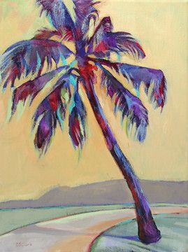 269x360 Carolee Clark Artist - Abstract Palm Tree Painting