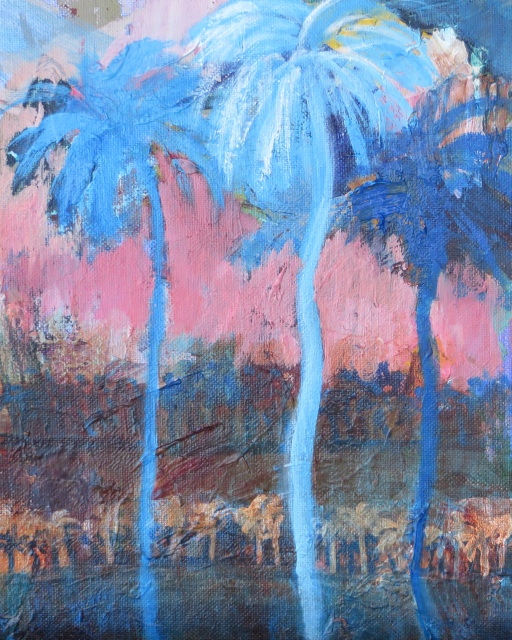 512x640 Abstract Palm Tree Paintings - Abstract Palm Tree Painting