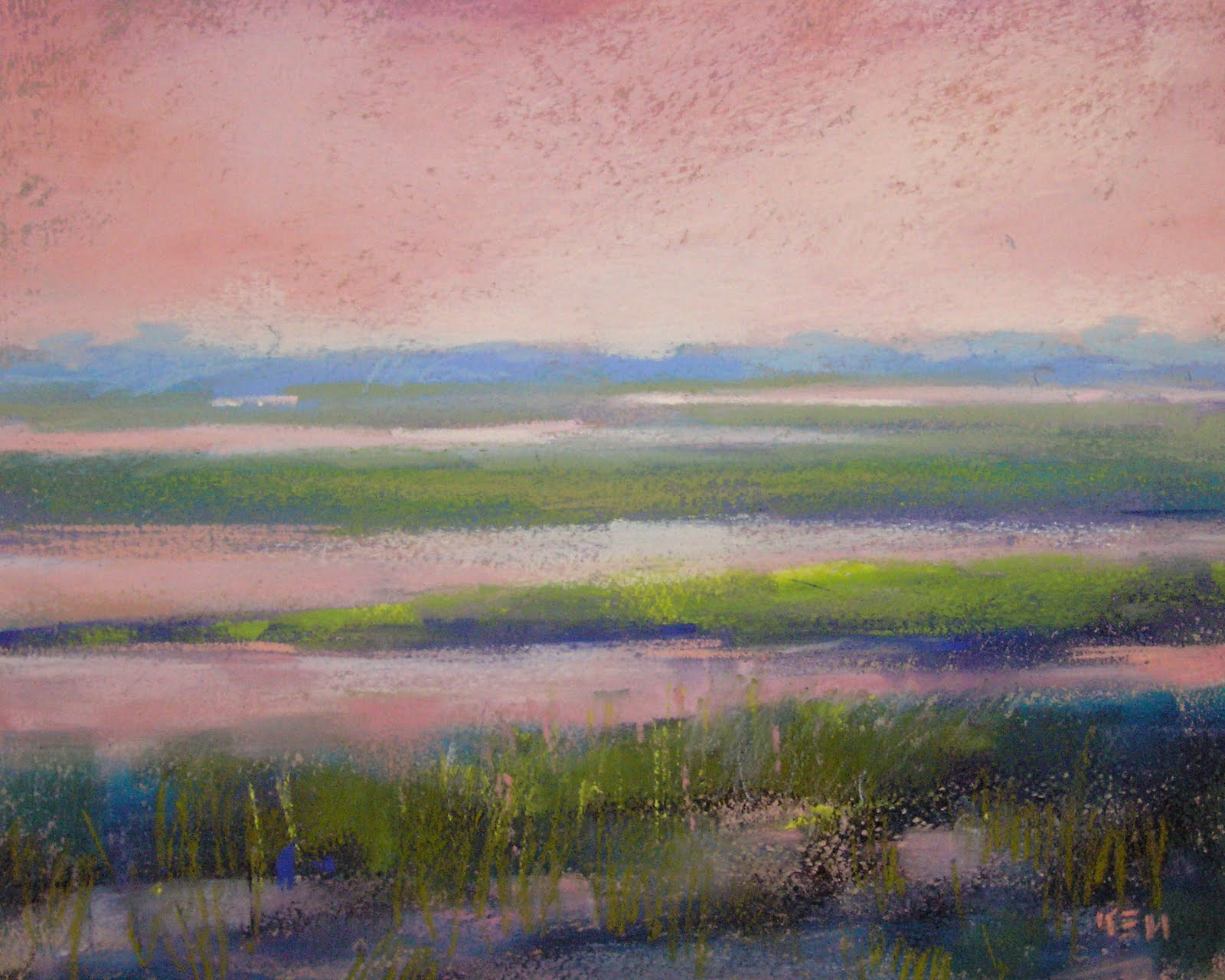 1600x1280 Painting My World Cape Cod Sunset Pastel With Abstract Color Study - Abstract Pastel Painting