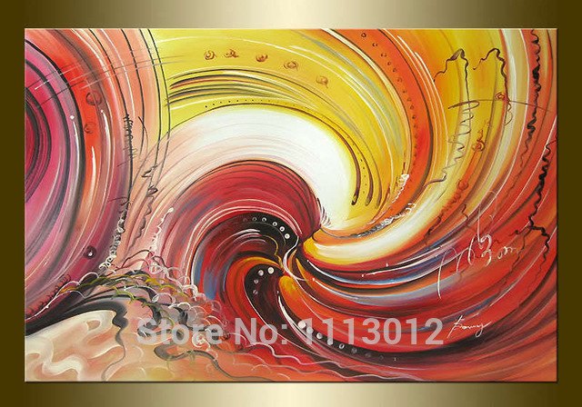 640x448 Hot Hand Painted Modern Line Abstract Peacock Oil Painting Canvas - Abstract Peacock Acrylic Painting