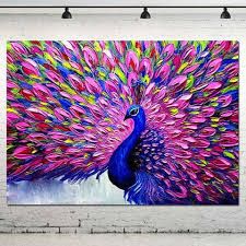 225x225 Abstract Peacock Acrylic Painting Tavooos - Abstract Peacock Acrylic Painting