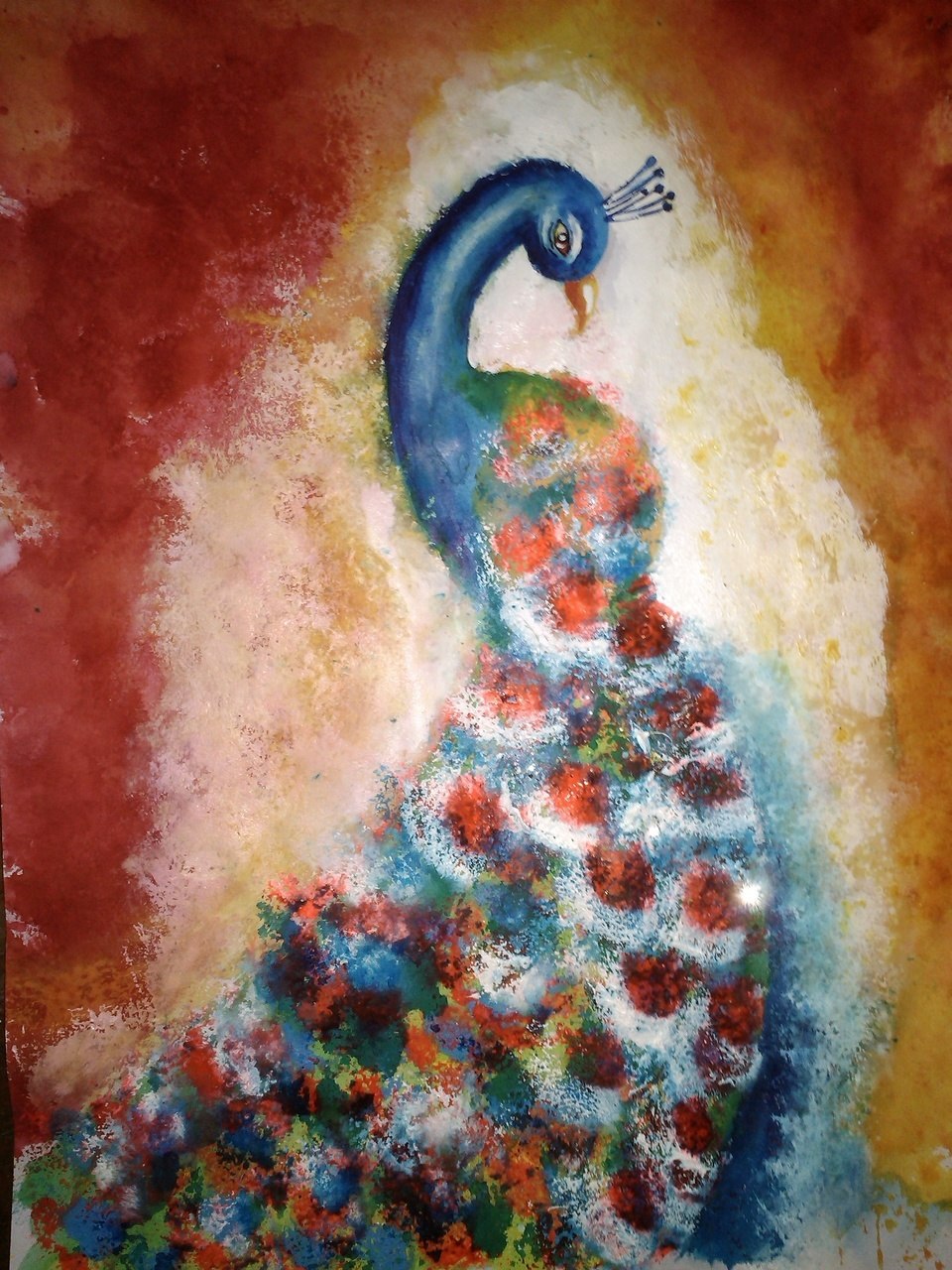 Abstract Peacock Painting at PaintingValley.com | Explore collection of ...