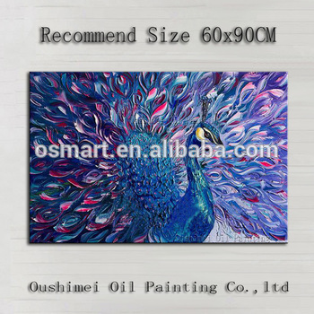 350x350 Top Supplier Wholesale High Quality Abstract Pride Purple Peacock - Abstract Peacock Painting