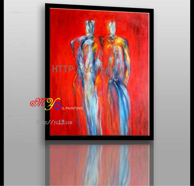 800x769 Artwork Oil Painting On Canvas Abstract People Dancing Home Decor - Abstract People Painting