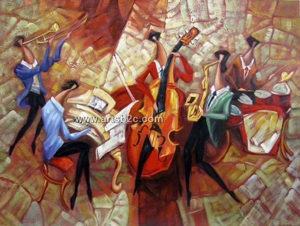600x453 Dancing And Playing People Abstract Paintings Abstract People - Abstract People Painting