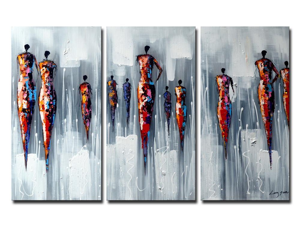 1000x765 Tall People - Abstract People Painting