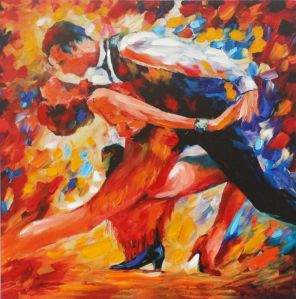 296x299 China Handmade Abstract Style Beautiful Dancer Oil Painting - Abstract Person Painting