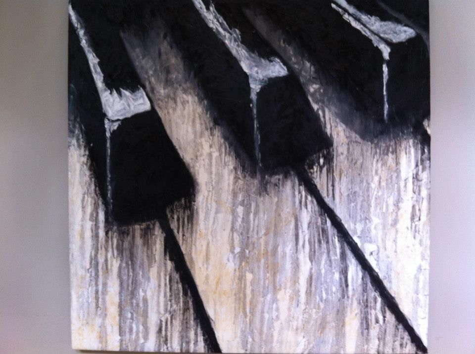 960x717 Abstract Piano Painting Acrylic The Traveling Artist - Abstract Piano Painting