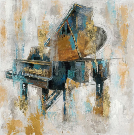 546x550 China Abstract Piano Oil Paintings Handmade On Canvas For Wall - Abstract Piano Painting