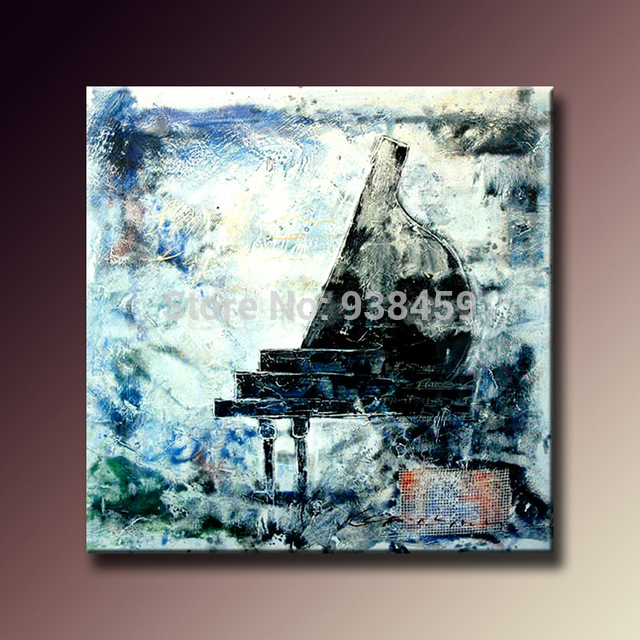 640x640 Handmade Modern Abstract Piano Painting, Musical Instrument Oil - Abstract Piano Painting