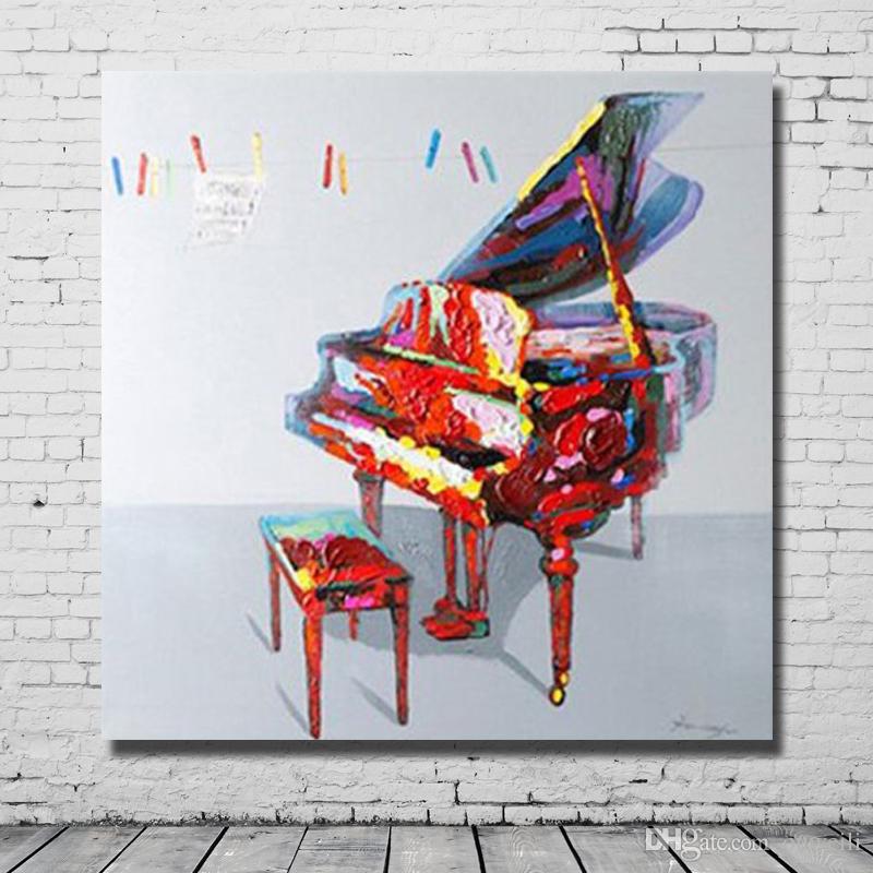 800x800 2018 Hand Drawing Modern Cartoon Pictures Abstract Piano Oil - Abstract Piano Painting