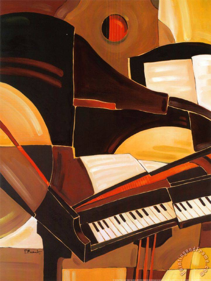 722x960 Paul Brent Abstract Piano Painting - Abstract Piano Painting