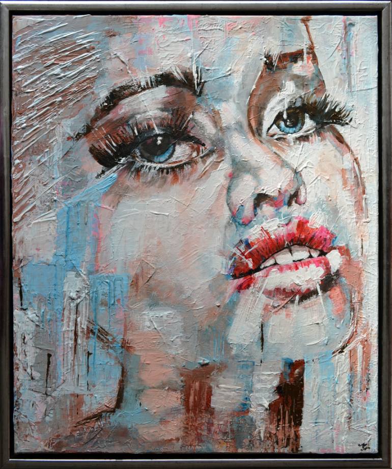 770x921 Saatchi Art Cold Girl - Abstract Portrait Painting
