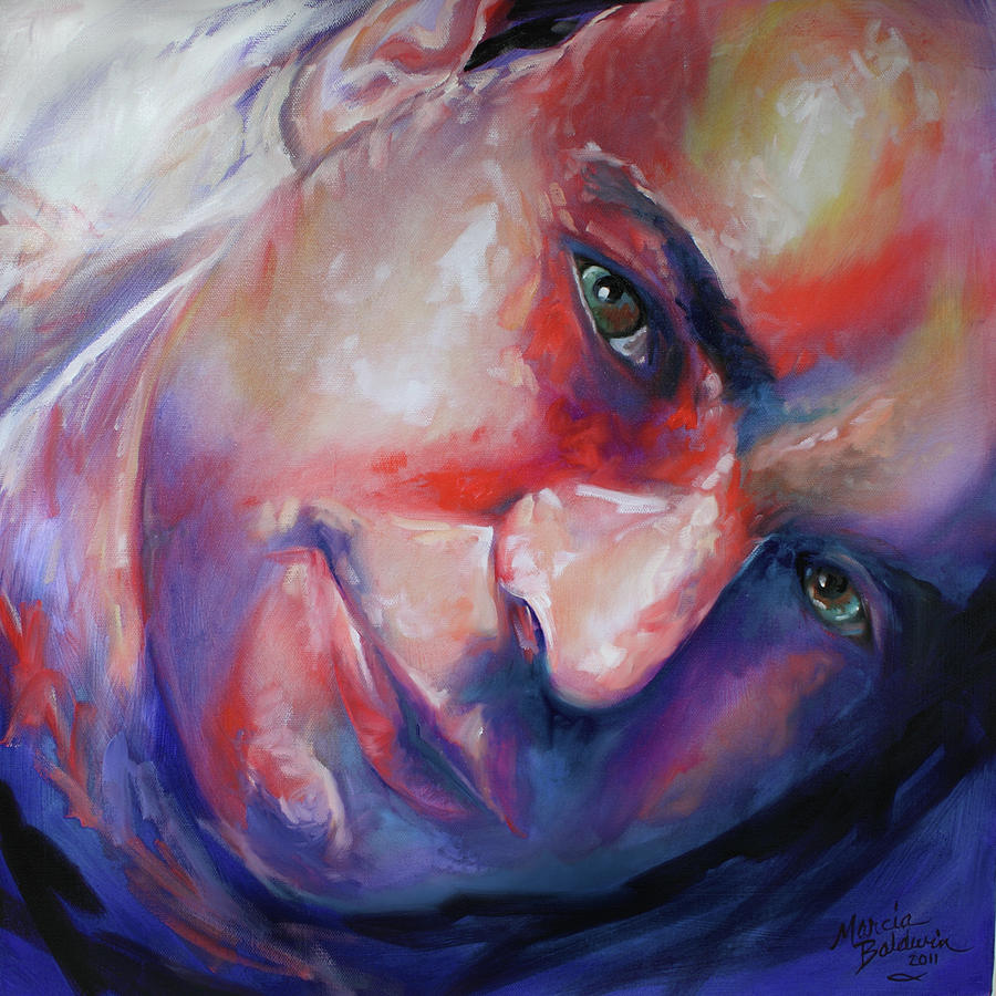 900x900 Abstract Portrait Painting By Marcia Baldwin - Abstract Portrait Painting