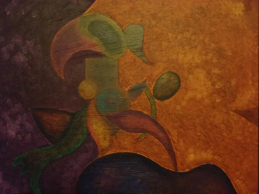 900x675 Pregnant Woman Painting By Tim Jones - Abstract Pregnant Woman Painting