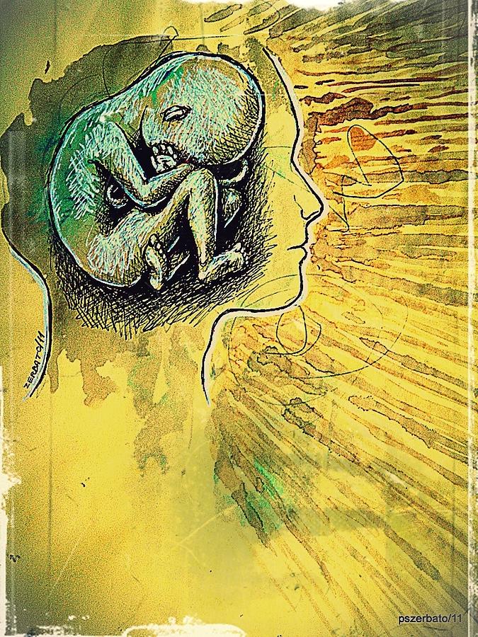 675x900 Tipat Likutei Halachos Siach Sarfei Kodesh Sunday A Segulah - Abstract Pregnant Woman Painting