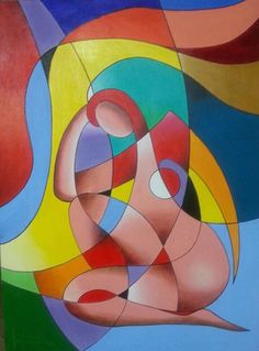 236x319 Arte Abstracto - Abstract Pregnant Woman Painting
