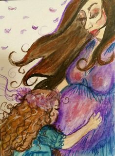 236x321 4x4 Galaxy Far Away Abstract Acrylic Pour Painting Gessobord Art - Abstract Pregnant Woman Painting