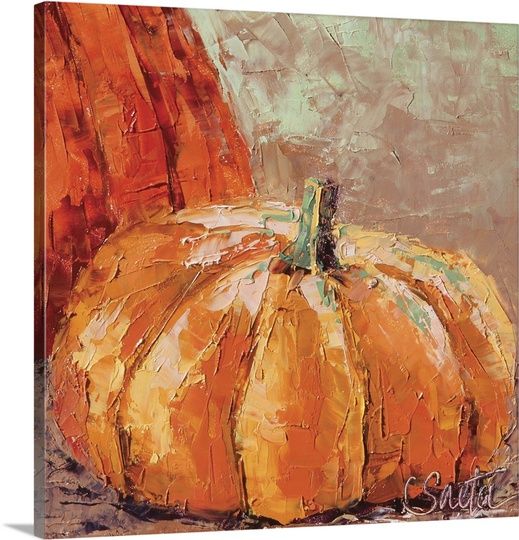 519x540 Fall Harvest Pumpkin Art, Fall Harvest And Canvases - Abstract Pumpkin Painting