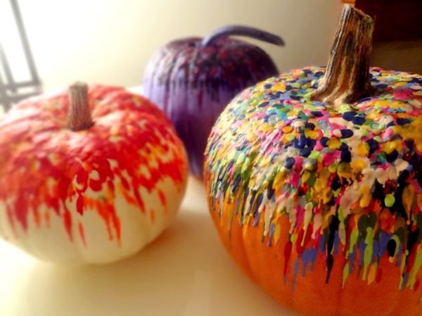 600x449 The Most Amazing 31 No Carve Pumpkin Ideas - Abstract Pumpkin Painting