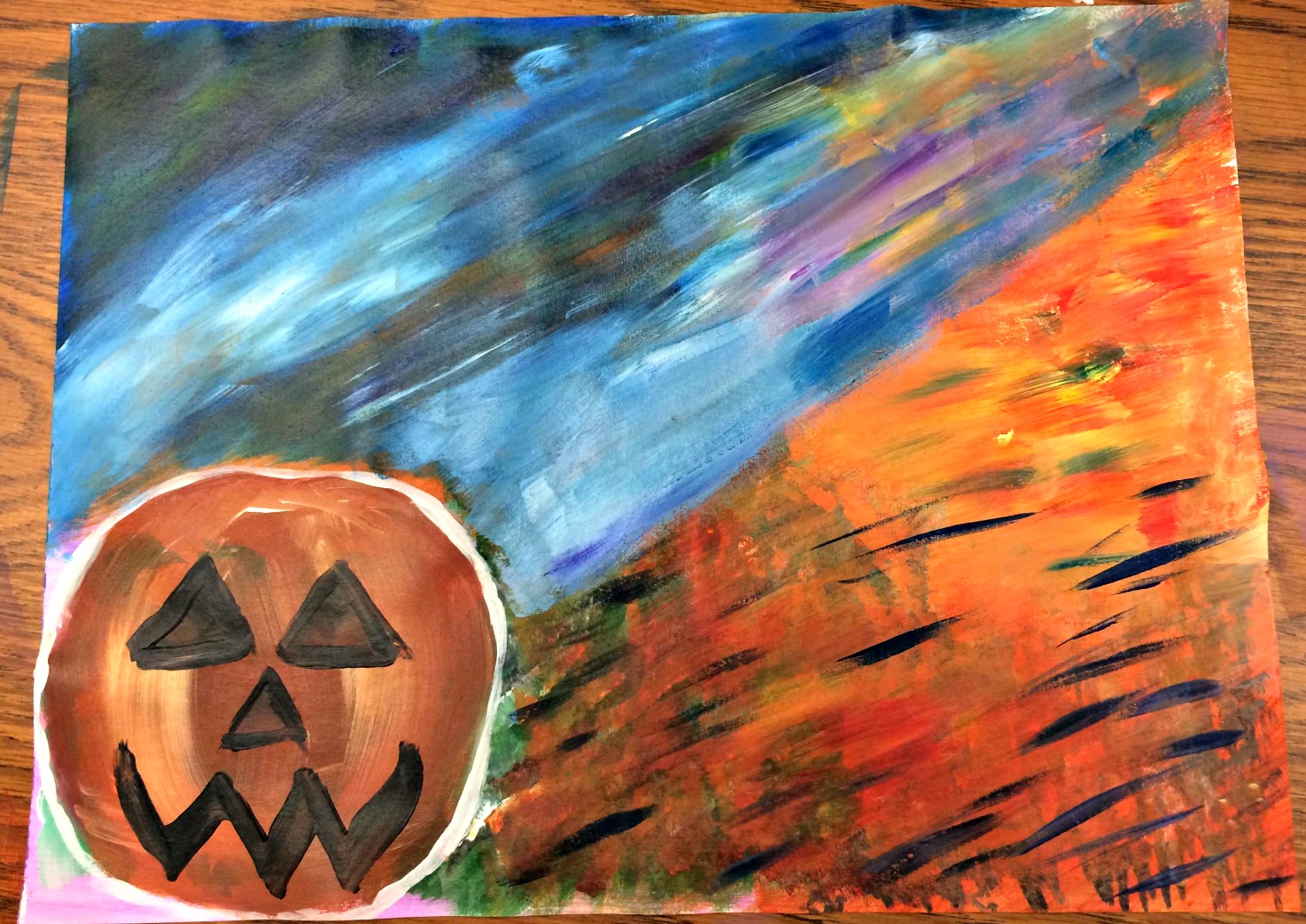 1474x1043 Titere Con Bonete The Artist In Me - Abstract Pumpkin Painting