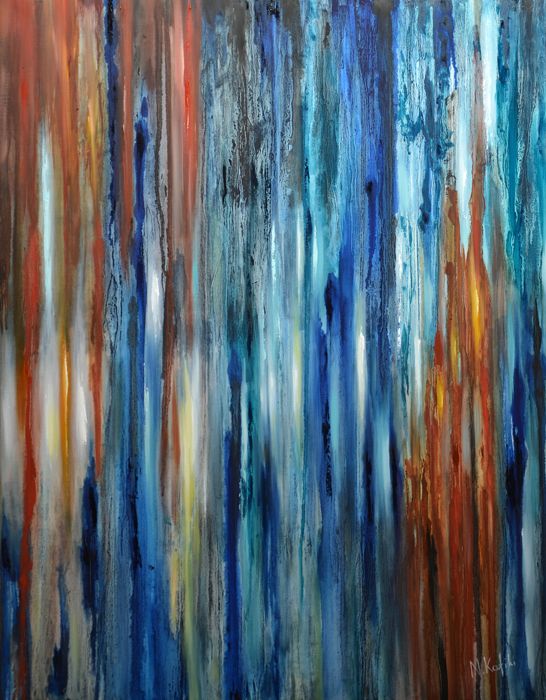 546x700 Contemporary Abstract Painting - Abstract Rain Painting
