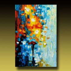 236x236 Abstract Rain Paintings - Abstract Rain Painting