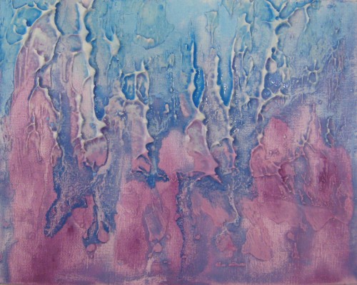 500x399 Caught In The Rain - Abstract Rain Painting