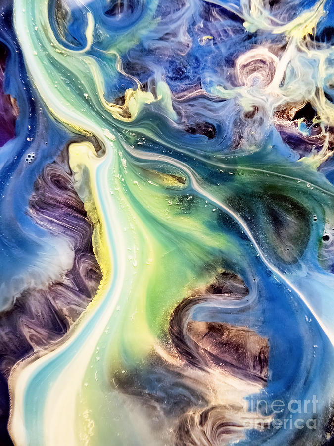 675x900 River Abstract Watercolor Painting Painting By Justyna Jbjart - Abstract River Painting