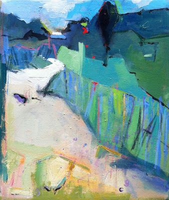 338x400 The 24 Best Abstract Landscape Painting Images - Abstract River Painting