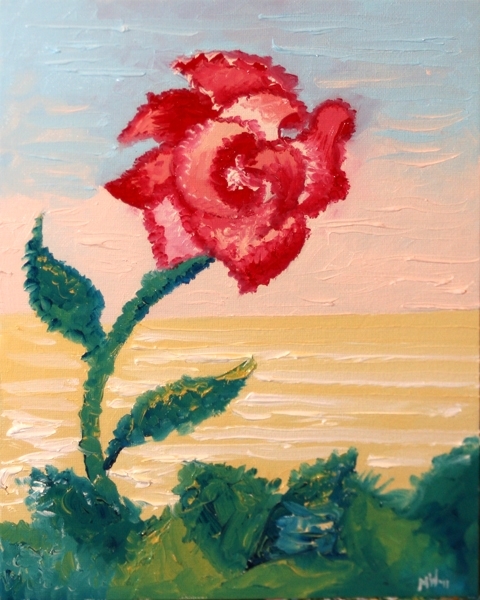 480x600 Mark Webster - Abstract Rose Painting