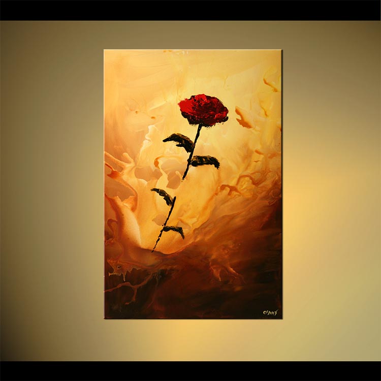 750x750 Painting - Abstract Rose Painting