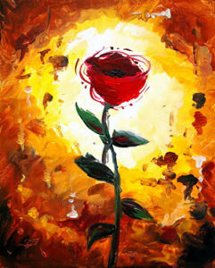241x300 Single Abstract Rose - Abstract Rose Painting