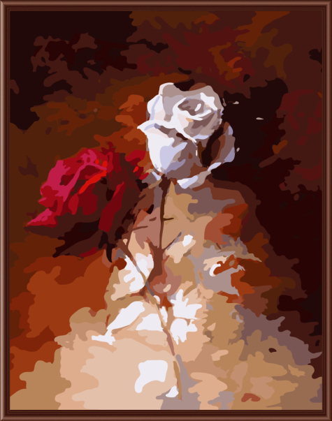 475x603 Abstract Rose Frameless Picture Painting By Numbers Diy Digital - Abstract Rose Painting