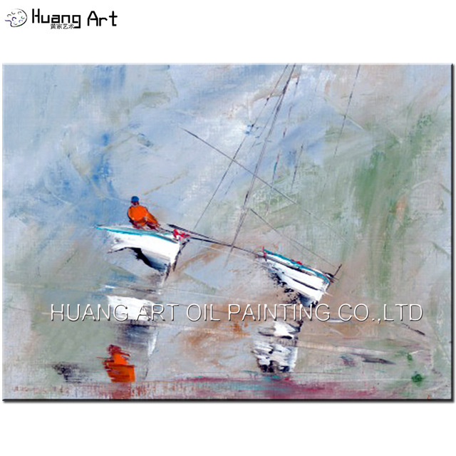 640x640 New Hand Painted Modern Sea Landscape Oil Painting On Canvas - Abstract Sea Painting