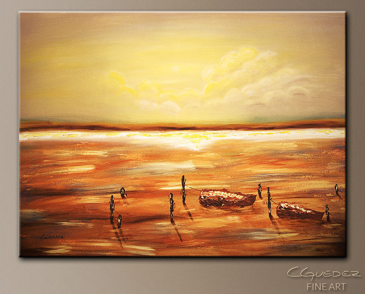 743x600 Seascape Art Painting On The Sea - Abstract Sea Painting