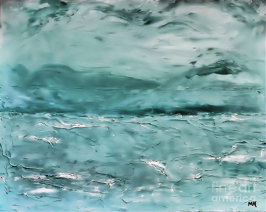 900x718 Stormy Sea Abstract Painting By Marsha Heiken - Abstract Sea Painting