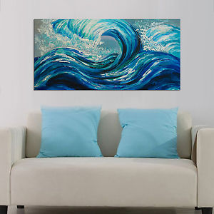 300x300 Unframed Modern Abstract Sea Scenery Ocean Waves Oil Painting - Abstract Sea Painting