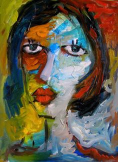 236x324 James Koskinas Art Portraits, Abstract Portrait - Abstract Self Portrait Painting